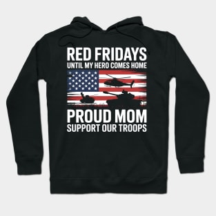 Red Friday Military Mom Support Our Troops American Flag Hoodie